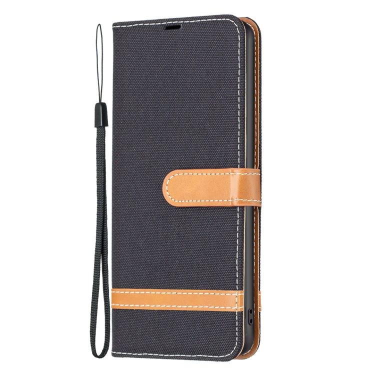 For Samsung Galaxy A24 4G Color Block Denim Texture Leather Phone Case(Black) - free shipping - PMC TechLife - Order now!