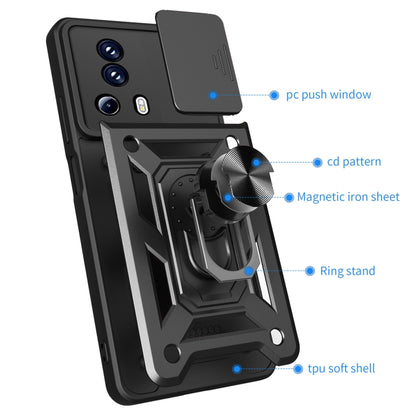 For Xiaomi Civi 2 5G / 13 Lite Sliding Camera Cover Design TPU+PC Phone Case(Black) - 13 Lite Cases by PMC Jewellery | Online Shopping South Africa | PMC Jewellery