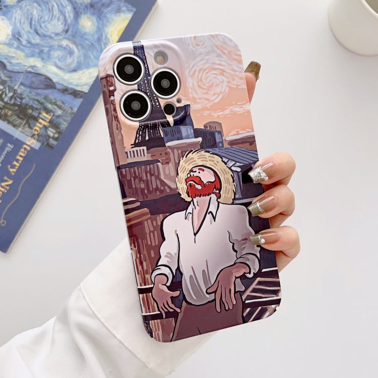For iPhone 12 Pro Max Precise Hole Oil Painting Glossy PC Phone Case(Tower) - free shipping - PMC TechLife - Order now!