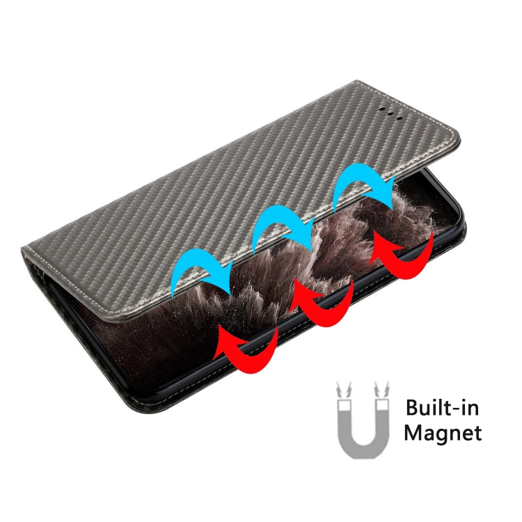 For Samsung Galaxy A24 4G Carbon Fiber Texture Magnetic Flip Leather Phone Case(Grey) - free shipping - PMC TechLife - Order now!