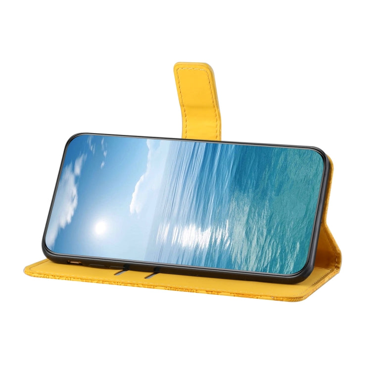 For Xiaomi Redmi 12C Ethnic Style Embossed Pattern Leather Phone Case(Yellow) - free shipping - PMC TechLife - Order now!
