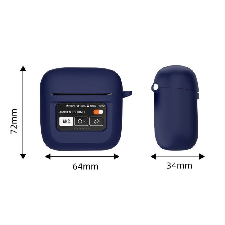 For JBL Tour Pro 2 Silicone Wireless Earphone Protective Case(Dark Blue) - JBL Earphone Case by PMC Jewellery | Online Shopping South Africa | PMC Jewellery