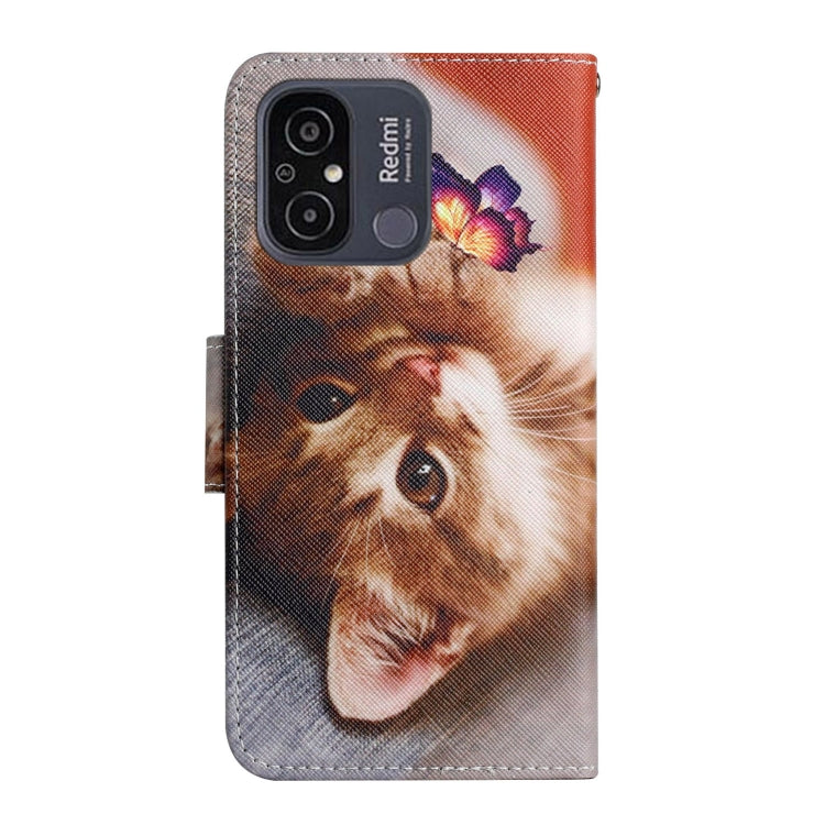 For Xiaomi Redmi 12C Colored Drawing Pattern Flip Leather Phone Case(Butterfly Cat) - free shipping - PMC TechLife - Order now!