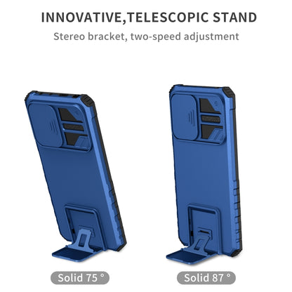 For Xiaomi Redmi Note 12 Pro 5G / Poco X5 Pro Stereoscopic Holder Sliding Camshield Phone Case(Blue) - Note 12 Pro Cases by PMC Jewellery | Online Shopping South Africa | PMC Jewellery