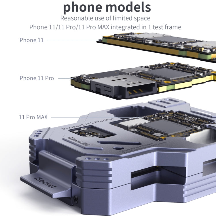 Qianli iSocket Motherboard Layered Test Fixture For iPhone 11 Series - Repair Fixture by QIANLI | Online Shopping South Africa | PMC Jewellery