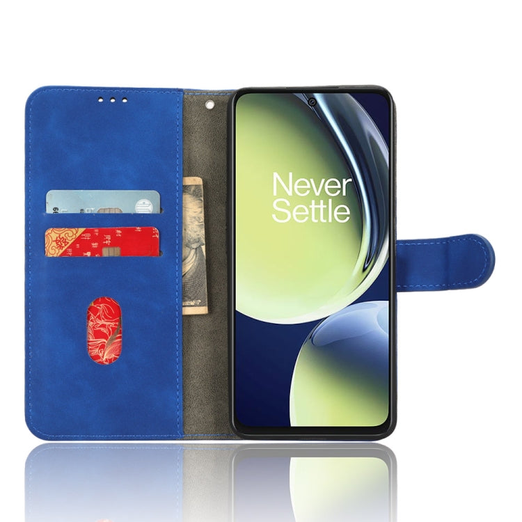 For OnePlus Nord CE 3 Skin Feel Magnetic Flip Leather Phone Case(Blue) - OnePlus Cases by PMC Jewellery | Online Shopping South Africa | PMC Jewellery