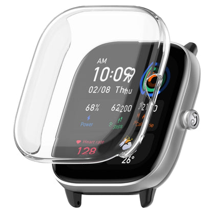 For Amazfit GTS4 Mini Full Coverage TPU Electroplating Watch Protective Case(Transparent) -  by PMC Jewellery | Online Shopping South Africa | PMC Jewellery