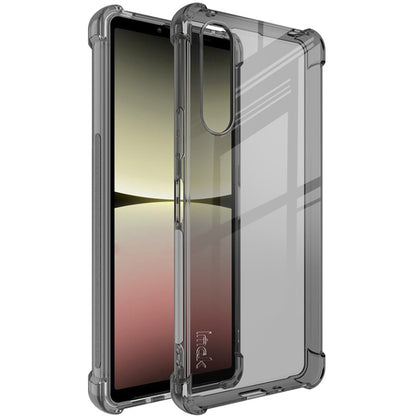 For Sony Xperia 10 V imak Shockproof Airbag TPU Phone Case(Transparent Black) - Sony Cases by imak | Online Shopping South Africa | PMC Jewellery