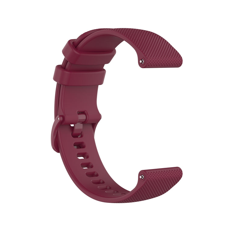 For Honor Watch GS 3i 22mm Small Plaid Texture Silicone Watch Band(Wine Red) -  by PMC Jewellery | Online Shopping South Africa | PMC Jewellery