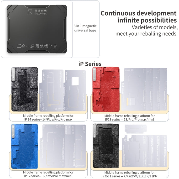 For Huawei P40 Pro+ Qianli Mega-idea Multi-functional Middle Frame Positioning BGA Reballing Platform - free shipping - PMC TechLife - Order now!