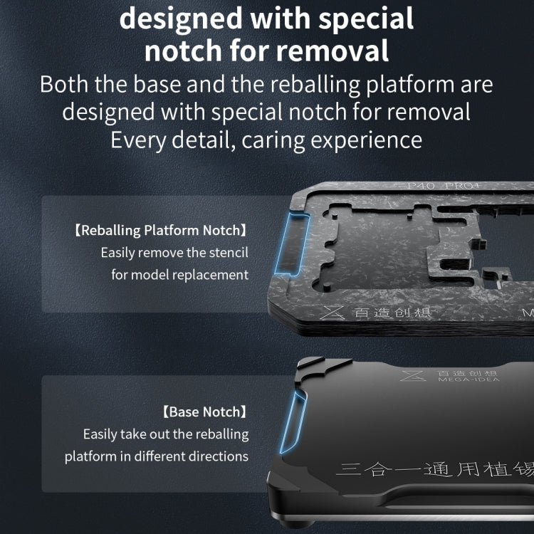 For Huawei Mate 50 Pro B Qianli Mega-idea Multi-functional Middle Frame Positioning BGA Reballing Platform - free shipping - PMC TechLife - Order now!