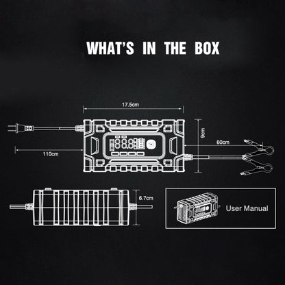 FOXSUR 12V / 24V / 10A Car / Motorcycle Battery Smart Repair Lead-acid Battery Charger, Plug Type:UK Plug - Battery Charger by FOXSUR | Online Shopping South Africa | PMC Jewellery | Buy Now Pay Later Mobicred