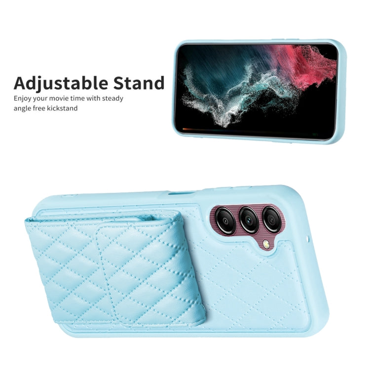 For Samsung Galaxy A14 4G / 5G Vertical Wallet Rhombic Leather Phone Case(Blue) - free shipping - PMC TechLife - Order now!