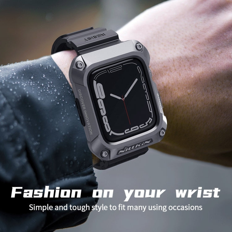 NILLKIN Ruidong Series Alloy + TPU Integrated Watch Band For Apple Watch Series SE 2&6&SE&5&4 44mm(Black) - Watch Bands by NILLKIN | Online Shopping South Africa | PMC Jewellery | Buy Now Pay Later Mobicred