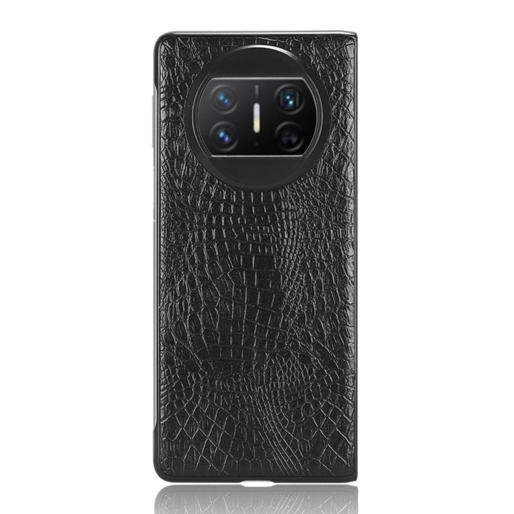 For Huawei Mate X3 Crocodile Texture Phone Case(Black) - Huawei Cases by PMC TechLife | Online Shopping South Africa | PMC TechLife | Buy Now Pay Later Mobicred