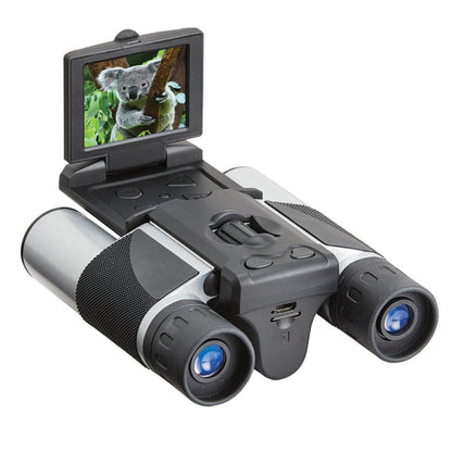 DT10 10x25 2 inch LCD Screen 2.5K Binocular Telescope Digital Camera(Silver Black) - Binoculars by PMC Jewellery | Online Shopping South Africa | PMC Jewellery