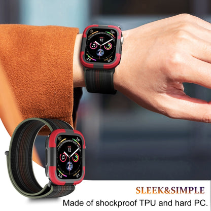 For Apple Watch Series SE 2&6&SE&5&4 40mm Armor Frame Watch Case(Red) - Smart Wear by PMC Jewellery | Online Shopping South Africa | PMC Jewellery