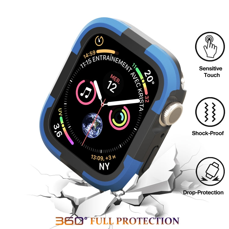 For Apple Watch Series SE 2&6&SE&5&4 40mm Armor Frame Watch Case(Blue) - Smart Wear by PMC Jewellery | Online Shopping South Africa | PMC Jewellery