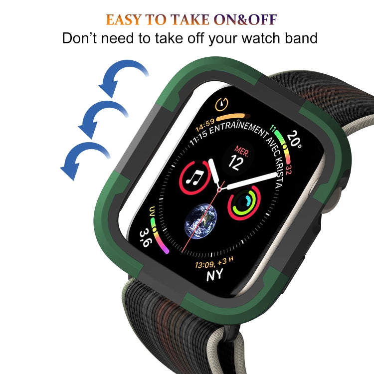 For Apple Watch Series 8 & 7 41mm Armor Frame Watch Case(Green) - Smart Wear by PMC TechLife | Online Shopping South Africa | PMC TechLife