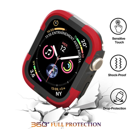 For Apple Watch Series SE 2&6&SE&5&4 44mm Armor Frame Watch Case(Red) - Smart Wear by PMC Jewellery | Online Shopping South Africa | PMC Jewellery