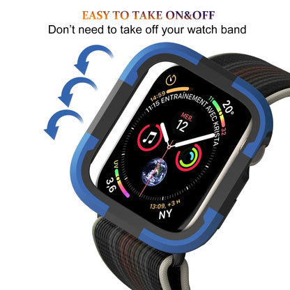 For Apple Watch Series SE 2&6&SE&5&4 44mm Armor Frame Watch Case(Blue) - Smart Wear by PMC Jewellery | Online Shopping South Africa | PMC Jewellery