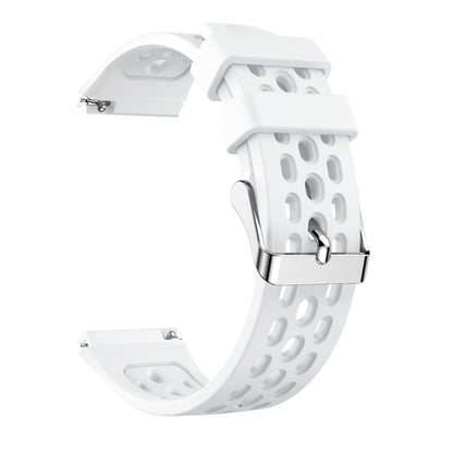 For Huawei Watch GT 2e Solid Color Round Hole Silicone Watch Band(White) - Smart Wear by PMC Jewellery | Online Shopping South Africa | PMC Jewellery