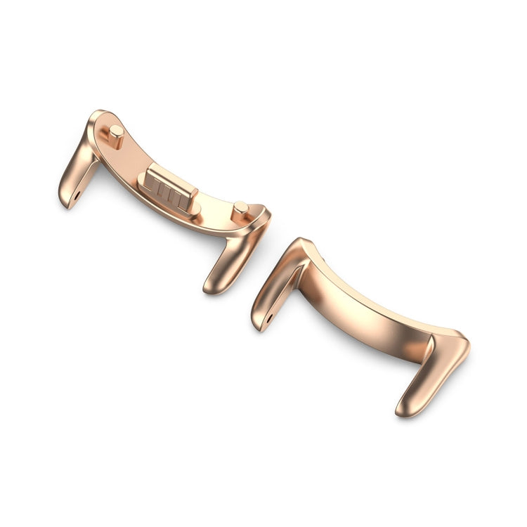 For Xiaomi Mi Band 8 1 Pair Stainless steel Metal Watch Band Connector(Rose Gold) -  by PMC Jewellery | Online Shopping South Africa | PMC Jewellery