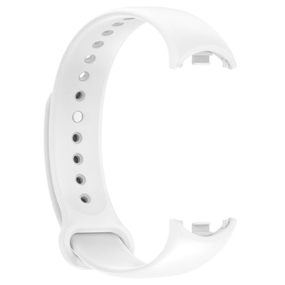 For Xiaomi Mi Band 8 Solid Color Silicone Plug Replacement Watch Band(White) - Smart Wear by PMC Jewellery | Online Shopping South Africa | PMC Jewellery
