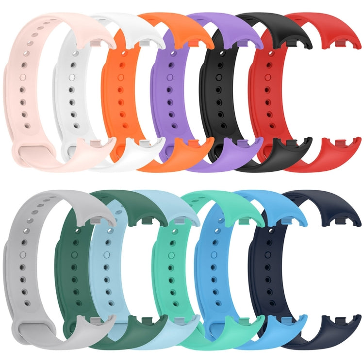 For Xiaomi Mi Band 8 Solid Color Silicone Plug Replacement Watch Band(Green) - Smart Wear by PMC TechLife | Online Shopping South Africa | PMC TechLife
