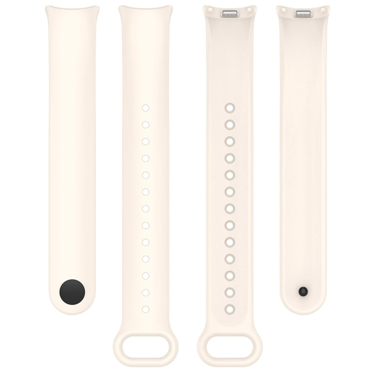 For Xiaomi Mi Band 8 Solid Color Stainless Steel Plug Replacement Watch Band (Starlight) - Watch Bands by PMC Jewellery | Online Shopping South Africa | PMC Jewellery