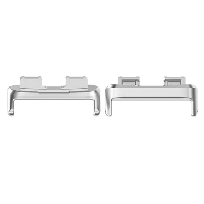 For Huawei Band 8 1 Pair Stainless steel Metal Watch Band Connector(Silver) -  by PMC Jewellery | Online Shopping South Africa | PMC Jewellery