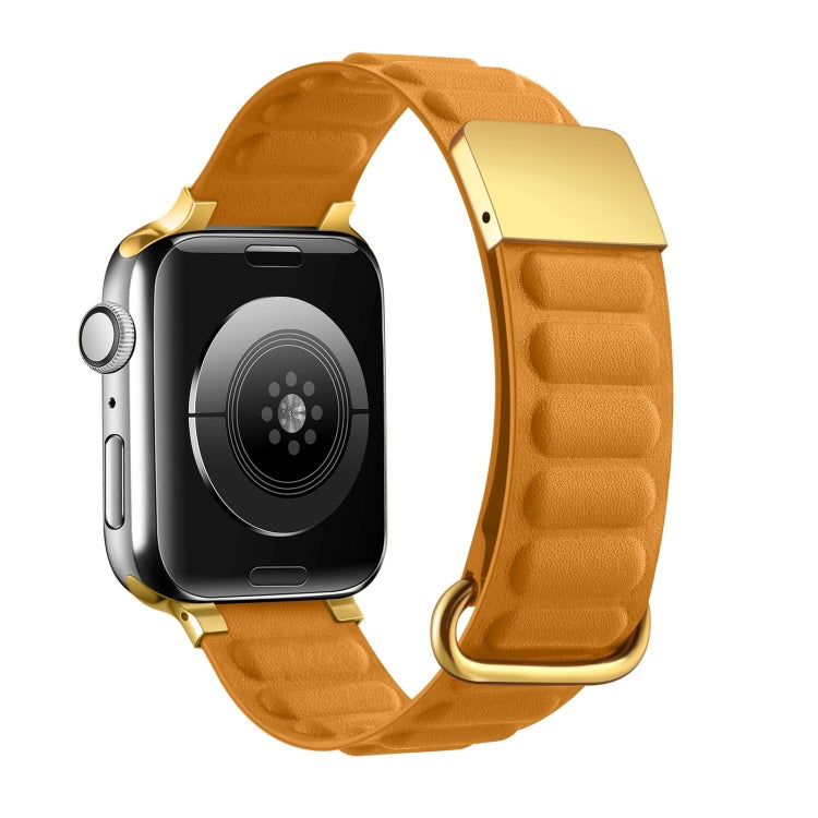 Magnetic Reverse Buckle Watch Band For Apple Watch Series 8&7 41mm(Orange) - Smart Wear by PMC Jewellery | Online Shopping South Africa | PMC Jewellery