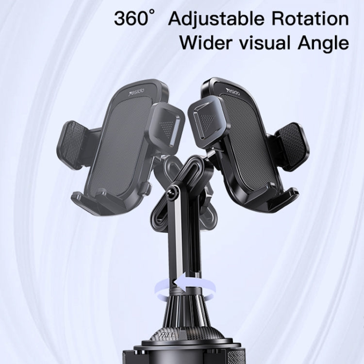 Yesido C195 Car Cup Holder Using Phone Bracket(Black) - Universal Car Holders by Yesido | Online Shopping South Africa | PMC TechLife | Buy Now Pay Later Mobicred