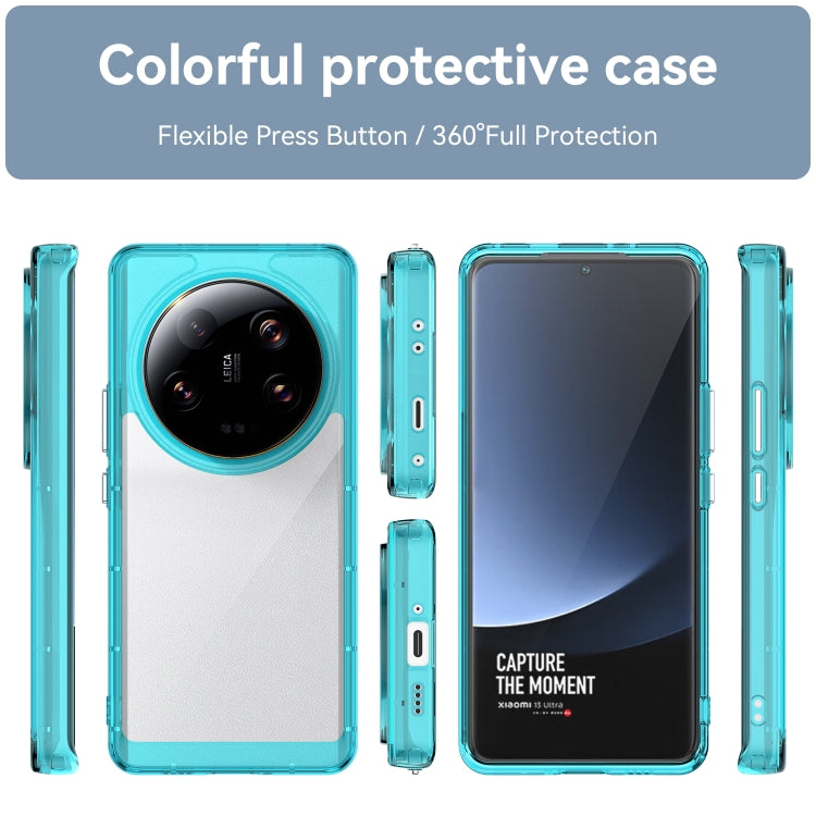 For Xiaomi 13 Ultra Colorful Series Acrylic + TPU Phone Case(Transparent Blue) - 13 Ultra Cases by PMC Jewellery | Online Shopping South Africa | PMC Jewellery