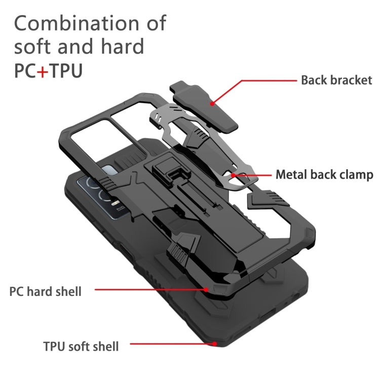 For Xiaomi Redmi 12C Armor Warrior Shockproof PC + TPU Phone Case(Black) - free shipping - PMC TechLife - Order now!