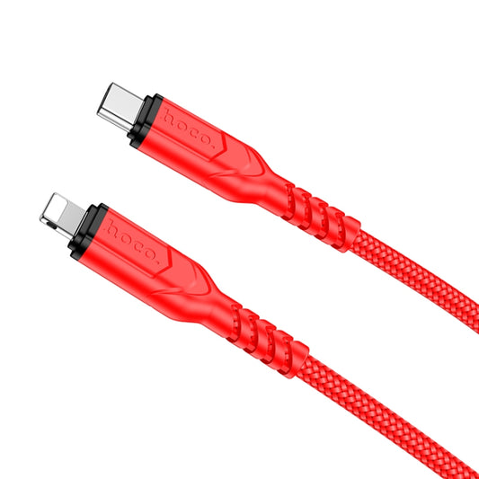 hoco X59 Victory PD 20W USB-C / Type-C to 8 Pin Charging Data Dable, Length:1m(Red) - 2 in 1 Cable by hoco | Online Shopping South Africa | PMC Jewellery | Buy Now Pay Later Mobicred