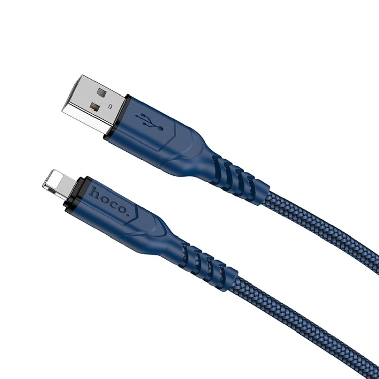 hoco X59 Victory 2.4A USB to 8 Pin Charging Data Dable, Length:2m(Blue) - Normal Style Cable by hoco | Online Shopping South Africa | PMC Jewellery