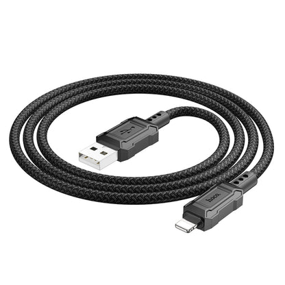 hoco X94 Leader 2.4A USB to 8 Pin Charging Data Dable, Length:1m(Black) - Normal Style Cable by hoco | Online Shopping South Africa | PMC Jewellery