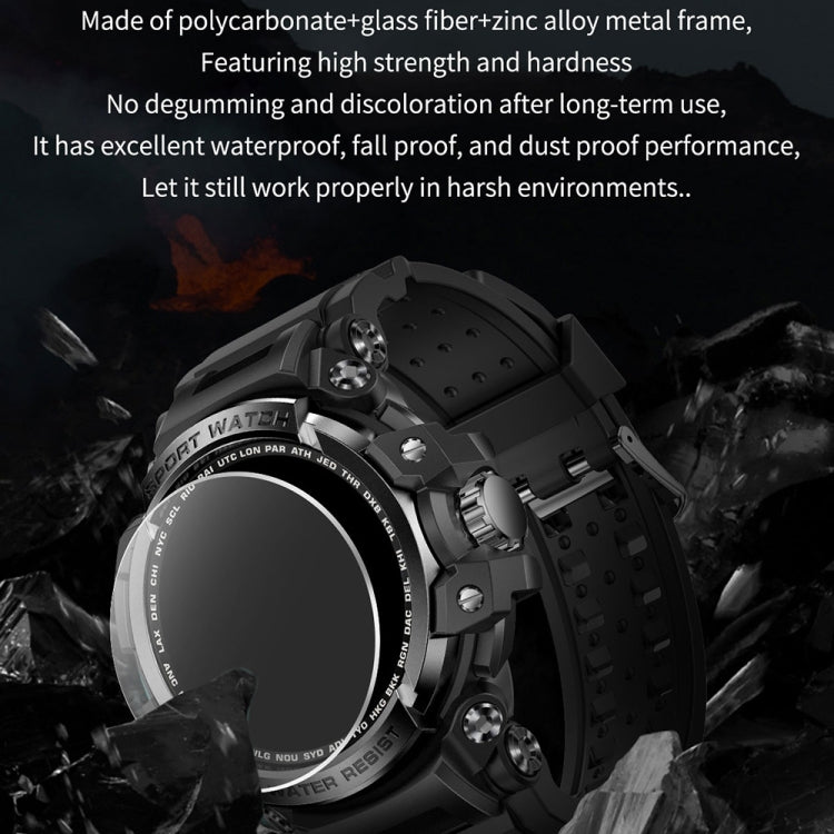 LC16 1.32 inch IP68 Waterproof Sports Outdoor Sport Smart Watch, Support Bluetooth Calling / Heart Rate Monitoring(Black) - Smart Wear by PMC Jewellery | Online Shopping South Africa | PMC Jewellery