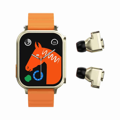 N22 2 in 1 1.96 inch HD Display Sport Bluetooth Call Earphone Smart Watch(Orange) - Smart Wear by PMC Jewellery | Online Shopping South Africa | PMC Jewellery