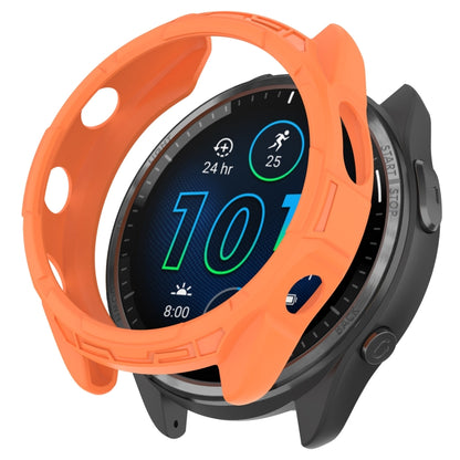 For Garmin Forerunner 965 Armor Hollow Watch Protective Case(Orange) - Watch Cases by PMC Jewellery | Online Shopping South Africa | PMC Jewellery