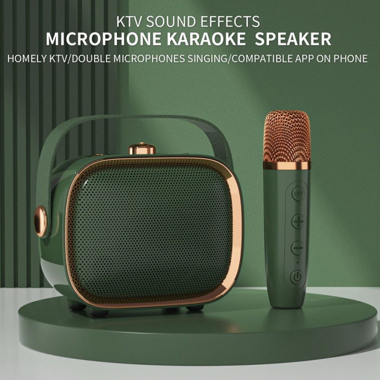 NewRixing NR138W Wireless Microphone TWS Handheld Noise Reduction Portable Smart Bluetooth Speaker(Green) - Desktop Speaker by New Rixing | Online Shopping South Africa | PMC Jewellery