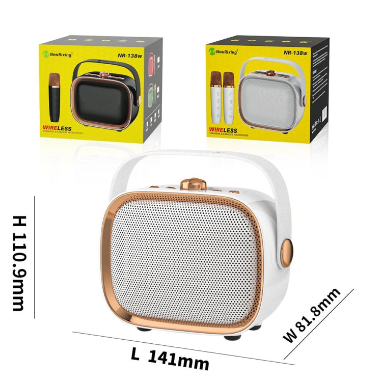 NewRixing NR138W Wireless Microphone TWS Handheld Noise Reduction Portable Smart Bluetooth Speaker(Black) - free shipping - PMC TechLife - Order now!
