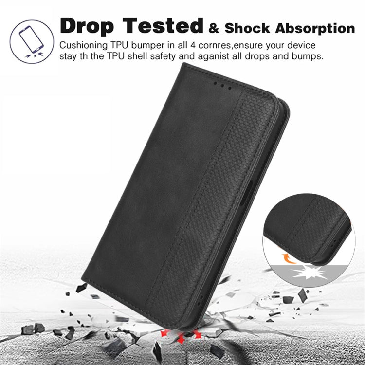 For OnePlus Nord CE 3 Lite Magnetic Buckle Retro Texture Leather Phone Case(Black) - free shipping - PMC TechLife - Order now!