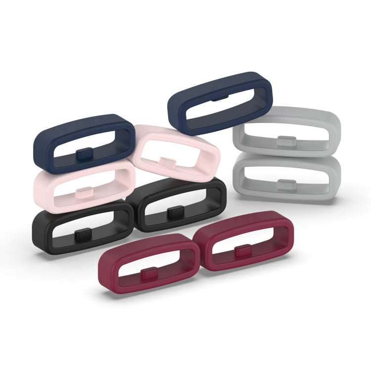 18mm 10pcs Universal Watch Band Fixed Silicone Ring Safety Buckle(Wine Red) -  by PMC TechLife | Online Shopping South Africa | PMC TechLife