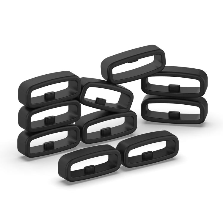 20mm 10pcs Universal Watch Band Fixed Silicone Ring Safety Buckle(White) -  by PMC TechLife | Online Shopping South Africa | PMC TechLife