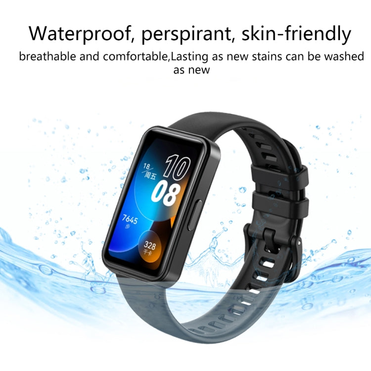 For Huawei Band 8 16mm Solid Color Silicone Replacement Watch Band(Purple) -  by PMC TechLife | Online Shopping South Africa | PMC TechLife
