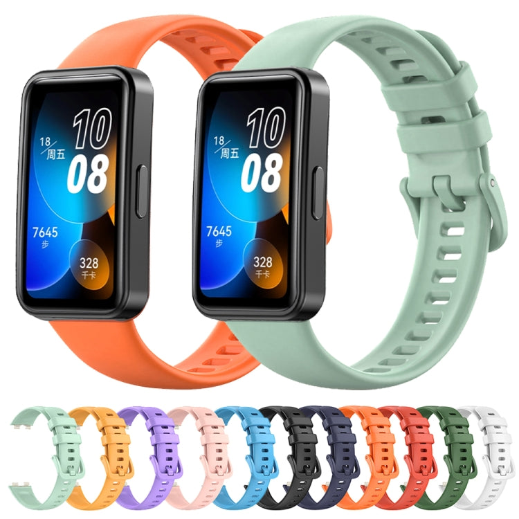 For Huawei Band 8 16mm Solid Color Silicone Replacement Watch Band(White) -  by PMC TechLife | Online Shopping South Africa | PMC TechLife