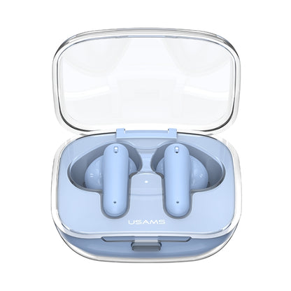 USAMS BE16 Ice Tray Series Transparent TWS In-Ear Wireless Bluetooth Earphone(Blue) - TWS Earphone by USAMS | Online Shopping South Africa | PMC Jewellery