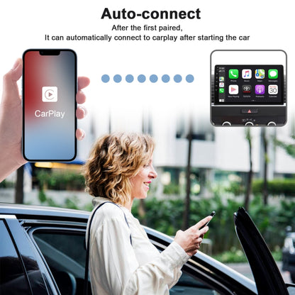 THT-020-2 USB + USB-C / Type-C Wired to Wireless Carplay Adapter for iPhone(Black) - Bluetooth Adapters by PMC Jewellery | Online Shopping South Africa | PMC Jewellery | Buy Now Pay Later Mobicred